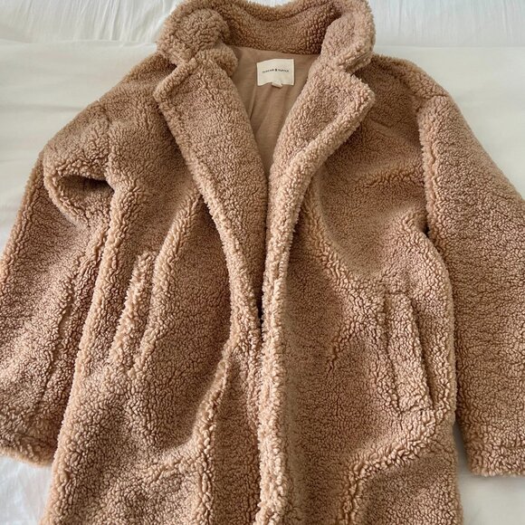 Cozy Teddy Bear Fleece Open Coat - Picture 1 of 3
